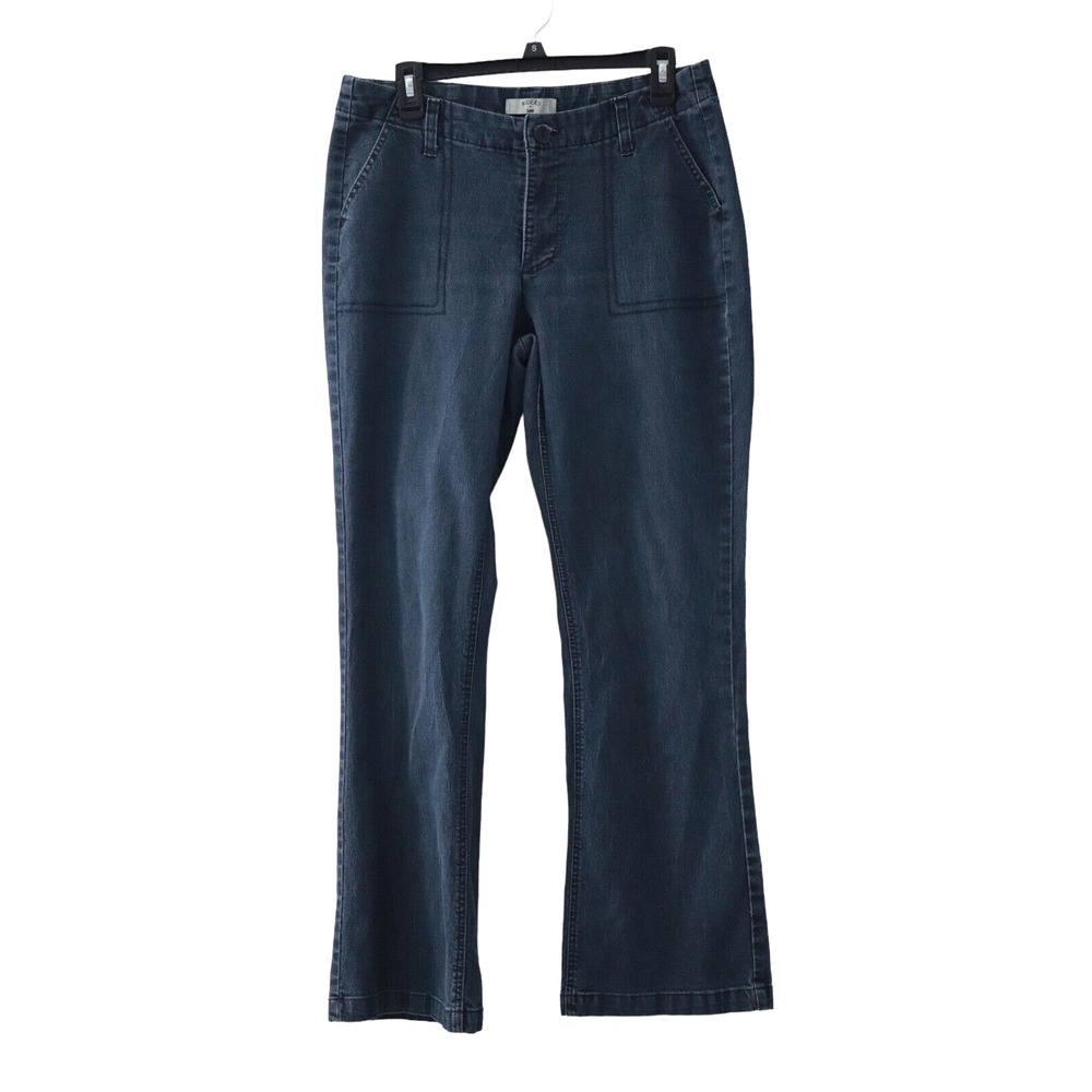 RIDERS BY LEE Womens Jeans Size 12M Blue‎ Pants Solid Flared Leg Denim